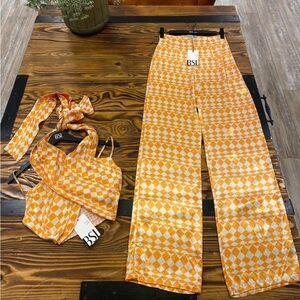 Orange top and pants